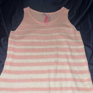 Simply Southern Pink and Cream Striped Tank Top